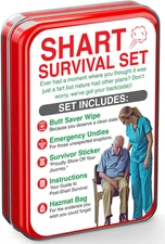 Shart Survival Set - Funny Gag Gift 2025 Boyfriend Gifts Includes Disposable Und