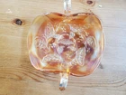 Carnival Glass ADVERTISING Millersburg Marigold ISAAC BENESCH Holly Card Tray