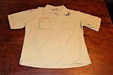 Boy Scouts of America BSA Women's Shirt Tan Large  38-40 100 Supplex Nylon