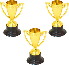 NIIIYTYB Mini Trophy Cups - Small Gold Trophies for Kids - Party Award Trophies