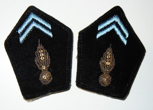 PAIRE DE PATTES de col uniforme Coloniale cannetille d'or ,Modl 45 EUR 27,00 - FR
