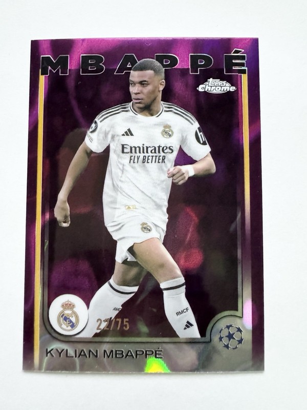2024-25 Topps Chrome - Kylian Mbappe #1 - Magenta Lava Refractor /75