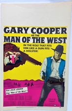 Original 1958 MAN OF THE WEST 14x22 Movie Window Card - GARY COOPER! Beautiful!