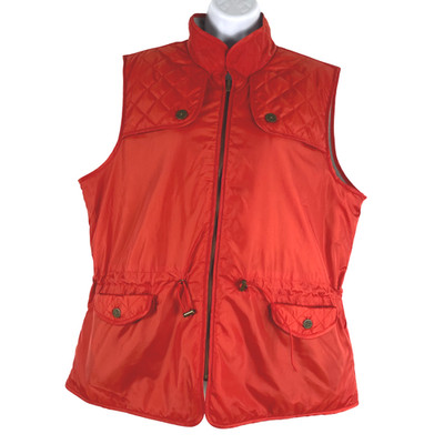 Brooks Brothers Quilted Vest Jacket Size 16 Red Full Zip Flawed NWT CJ-1744