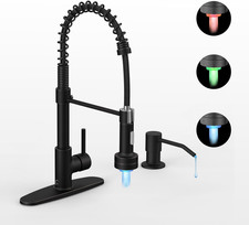 Bronze Kitchen Faucet with Sprayer, Kitchen Faucet with Soap Dispenser,Ktchen Fa