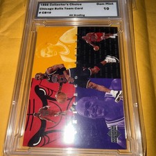 Graded GEM MINT 10 1998 Collector's Choice Bulls Team card Michael Jordan # CB10