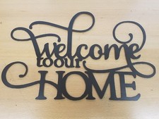 Welcome to Our Home metal wall art plasma cut sign gift idea
