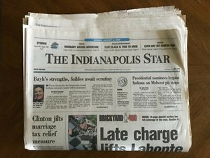NASCAR Bobby Labonte Brickyard 400 Indianapolis Star 2000 Newspaper