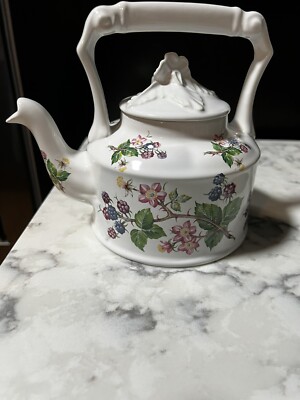 Vintage Arthur Wood English Smaller Teapot Flower Raspberries Kettle Handle 6106