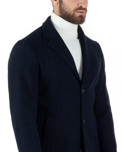 Abrigo De Un Botón Para Hombre Con Cuello Reverso En Varios Colores - Imagen 32 de 44