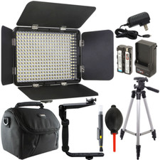 Vidpro LED-330X Variable-Color On-Camera LED Video Light with Accessories