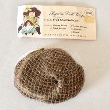 BYRON DOLL WIGS SHORT SOFT CURL LIGHT BROWN SIZE 10