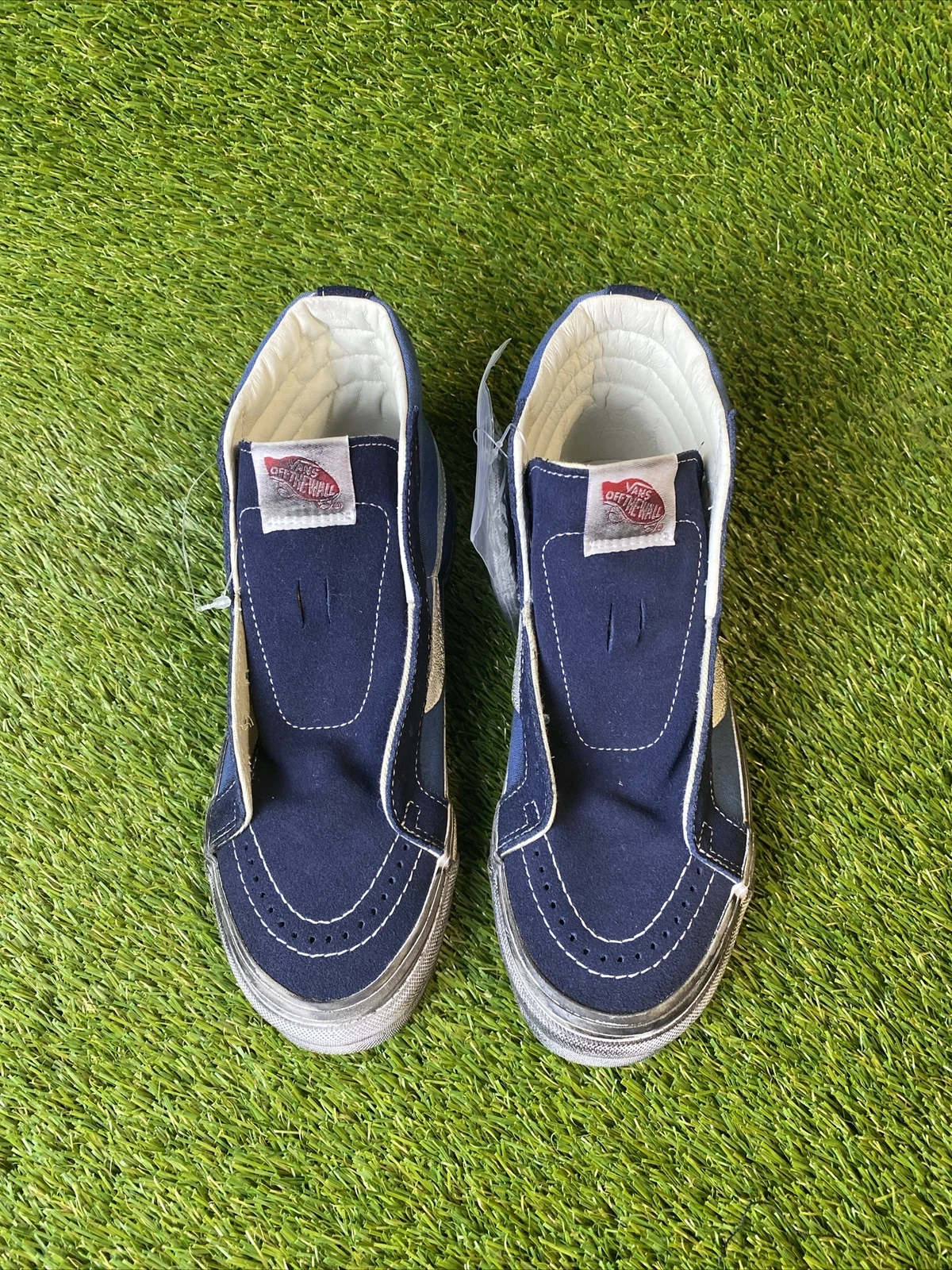 Scarpe da skateboard Vans blu e nere 507452 uomo 5 5 nuove senza scatola