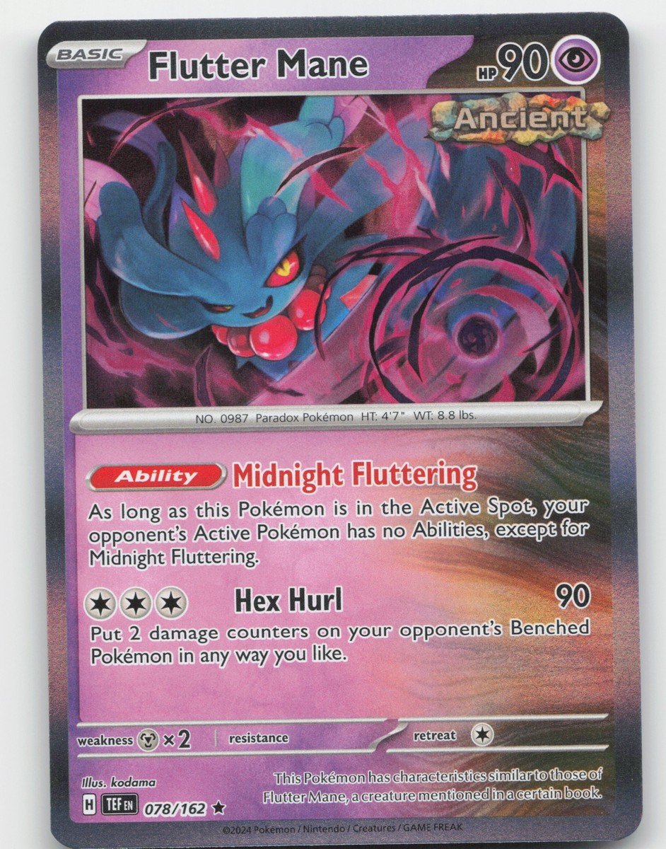 pokemon paradox rift card list price Flutter Mane #078/162 Holo Pokemon SV04: Paradox Rift Near Mint or Better