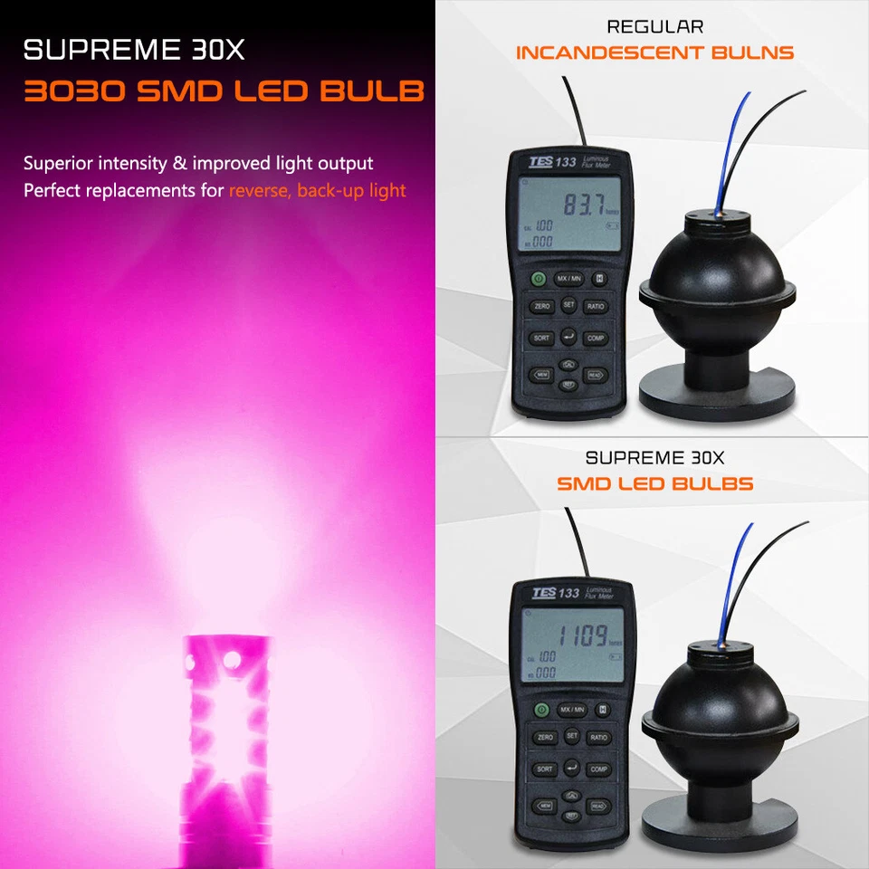 880 Pink Purple LED Bulb SMD 3030 Bright Fog Light Plug N Play for Chevy Tahoe - Image 4 of 4