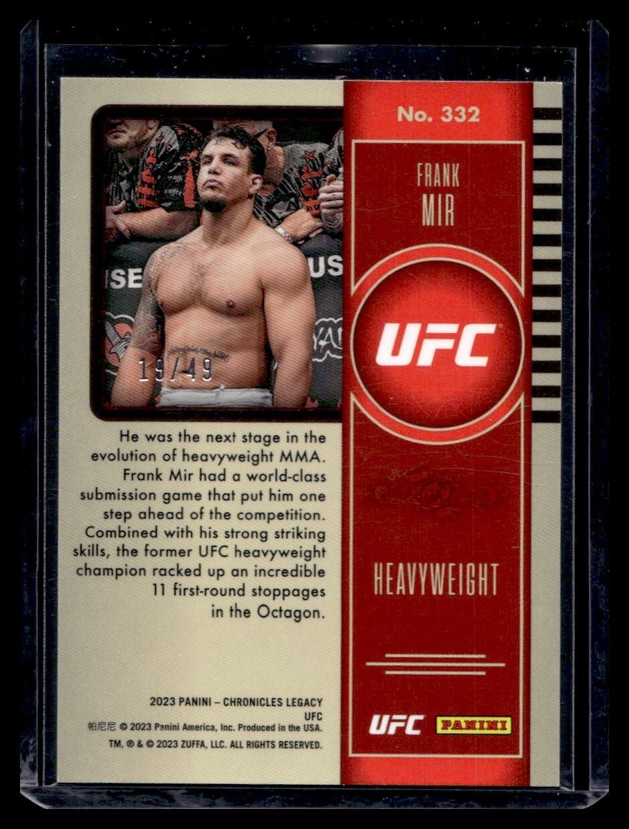 2023 Chronicles UFC #332 BJ Penn Legacy Purple Parallel /49 | eBay