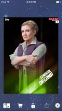 Topps Star Wars Digital Card Trader Green General Organa Resistance Insert
