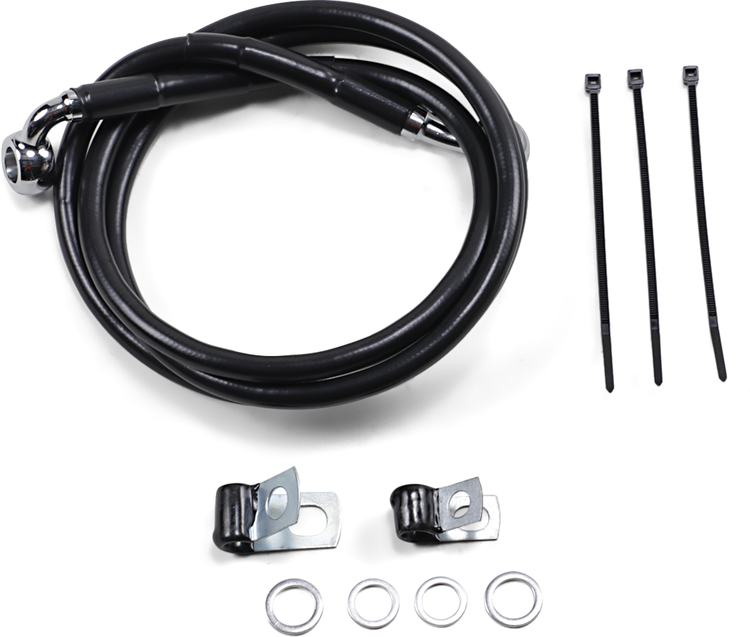 Drag Specialties Extended Stainless Steel Front Brake Line Kit 1741