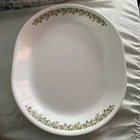 Vintage Pyrex Corelle Spring Blossom Crazy Daisy 12" Oval Platter ~ EUC Replace