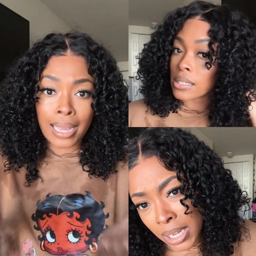 UNice Brazilian Curly Bye Bye Knots Precut Lace Wigs Human Hair Glueless Wear Go - Picture 8 of 8