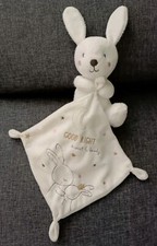 1768🌟Doudou Lapin Mouchoir Blanc Good Night Sweet Lovely Etoiles Or Simba Kiabi