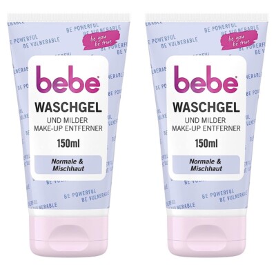   bebe Waschgel milder Make-Up Entferner Gesichtsreinigung Aprikose 2x 150ml  