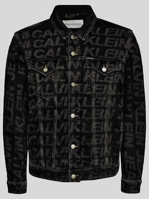 Calvin Klein Jeansjacke Neu Logo J30J314660 Grau Slim Fit Jacke Gr