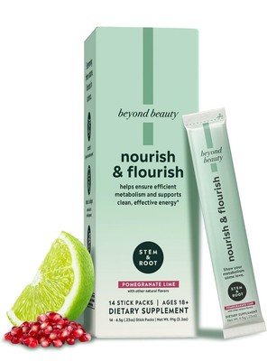 Stem Root Nourish Flourish 14 Drink Stick Pomegranate Lime Metabolism Energy NEW