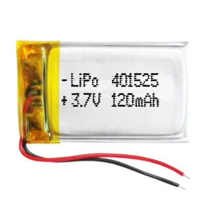 BATTERIE 401525 LiPo 3.7V 120mAh 1S pour téléphone portable vidéo mp3 mp4 lum... - Photo 1/4