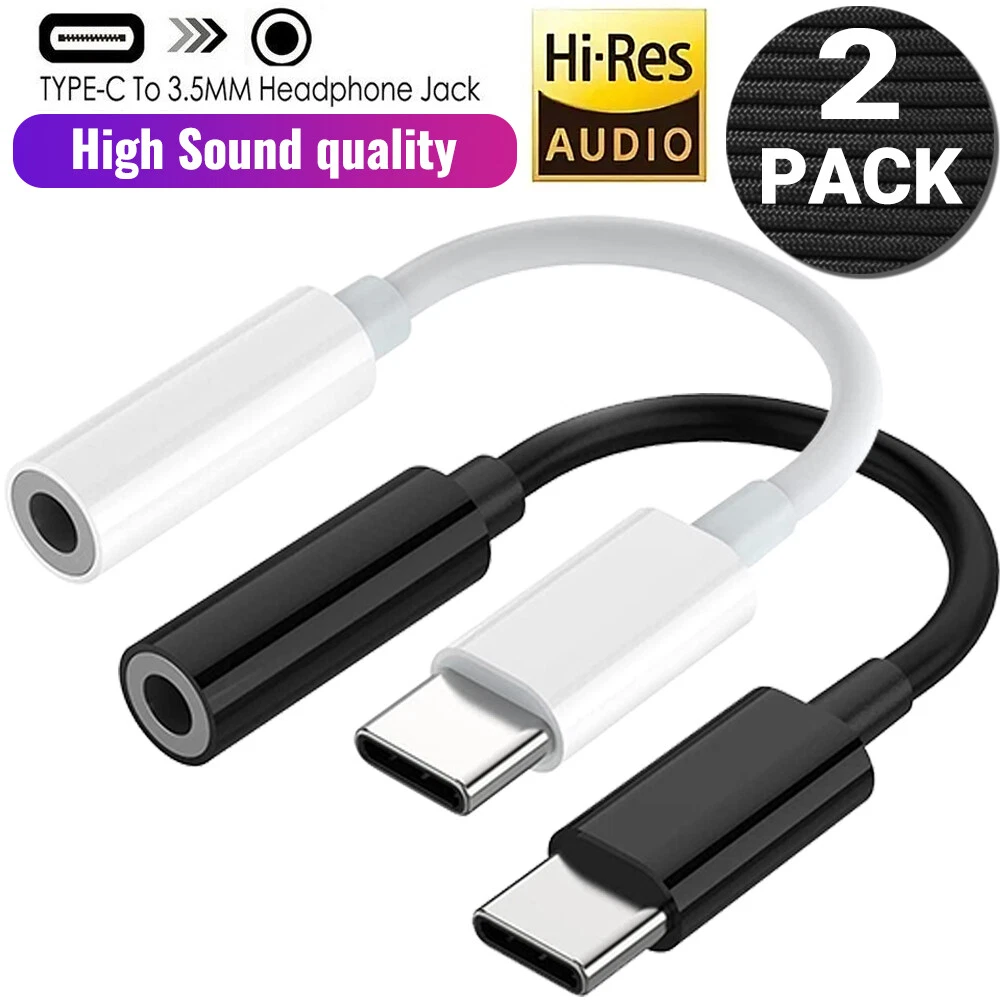 USB C to 3.5mm Headphone Jack Adapter, USB C to Aux Audio Dongle Cable Cord  Compatible with iPad Pro/Samsung Galaxy S23, S23+, S22, S21