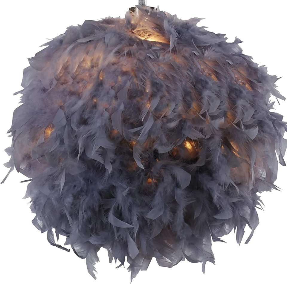 Gigi Fluffy Feather Light/Lamp Shades for Pendant Ceiling Light,Table/Floor Lamp - Image 4 of 4