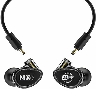 Écouteurs MEE Audio MX4 Pro Hybrid - Quad-driver, Câbles Détachables, Isolation Phonique - Pour Musiciens Et Audiophiles (Transparent)