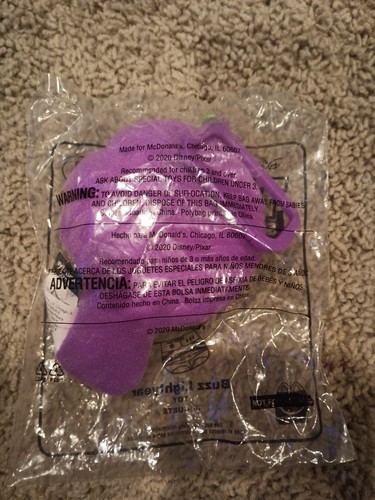 Disney Pixar McDonald's Happy Meal Toy Buzz Lightyear #1 Plush Keychain Clip - Picture 2 of 2