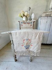 59x21 RARE LARGE Turkish hand embroidered towel table runner embroidery antique