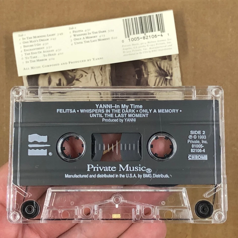 YANNI Cassette Tape IN MY TIME 90s New Age Ambient Electronic - Image 3 of 4
