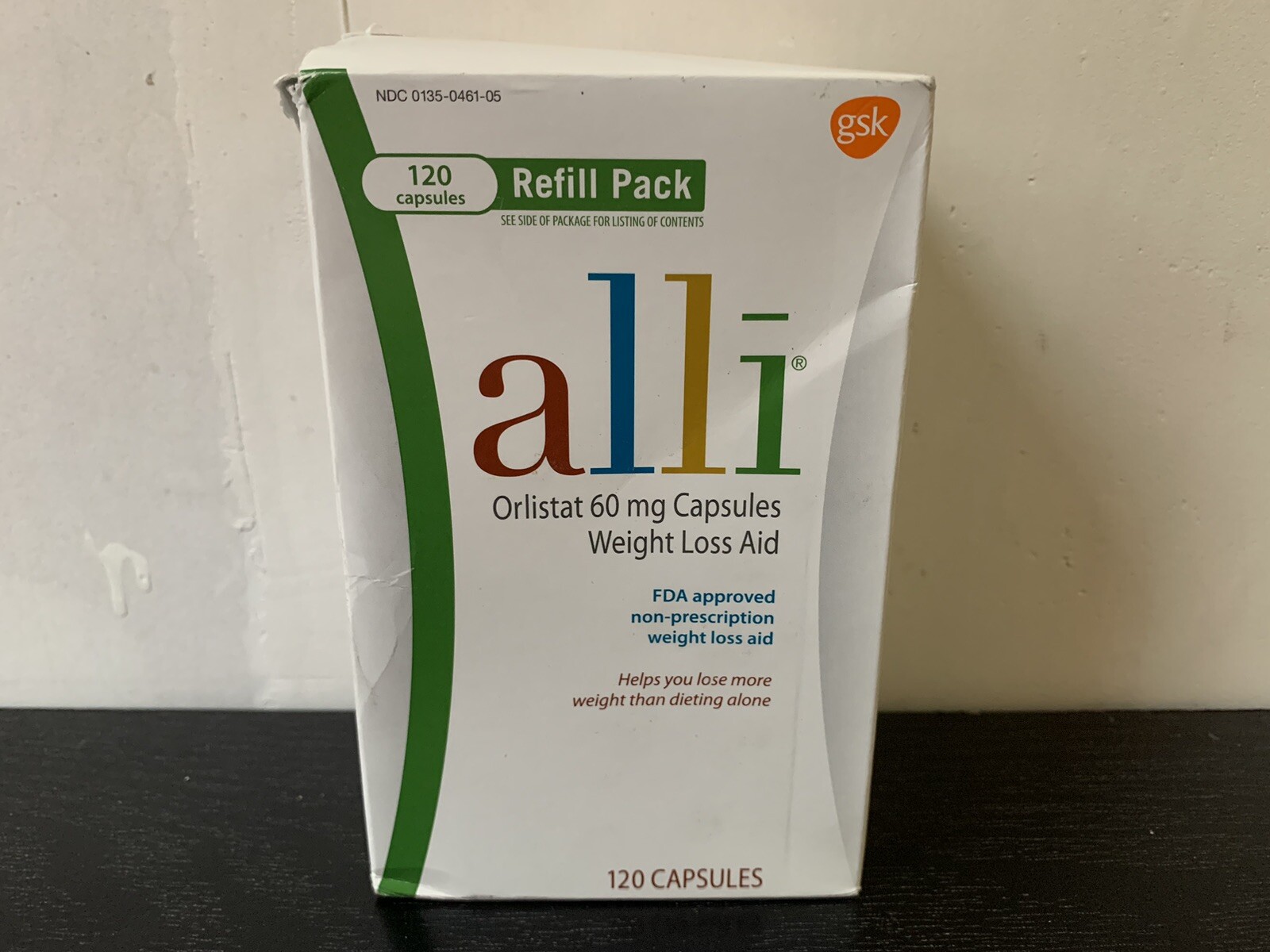 Alli Weight Loss Diet Pills, Orlistat 60 mg Capsules 120 Count Refill ...