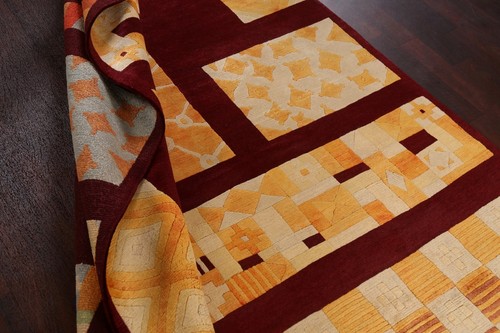 Exquisite Nepalese Indian Wool Rug Bedroom 6x8 ft Red Carpet - Picture 18 of 22