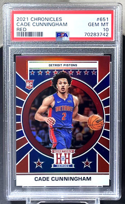 ( /149 PSA 10 ) Cade Cunningham 2021 -22 Chronicles RC #651 Hometown Red Prizm