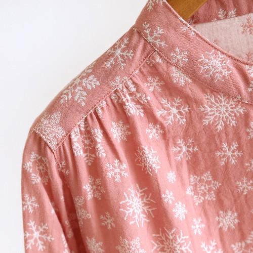 Women Spring Autumn Pajamas Tops Cotton Long Sleeve Shirt Lady Leisure Sleepwear - Picture 5 of 12