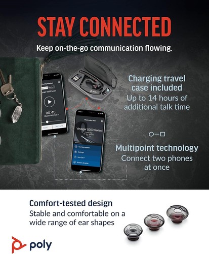 Plantronics VOYAGER-5200-UC (206110-01) Advanced NC Bluetooth Headsets System - Picture 5 of 8