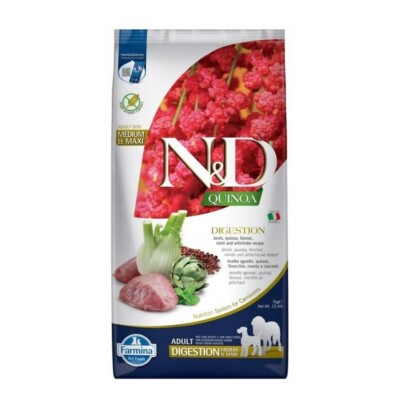 FARMINA N&D Quinoa Adult Medium&Maxi Digestion Lamm, Quinoa, Fenchel, 7 kg