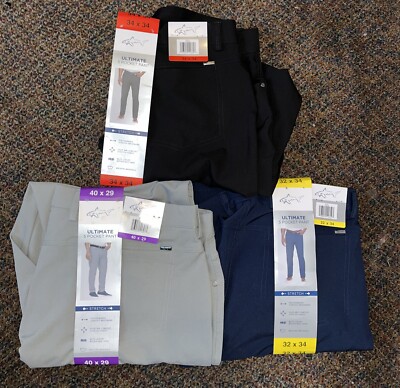 Greg Norman Ultimate ML75 Luxury 5 Pocket Pants GRAY,BLACK,BLUE