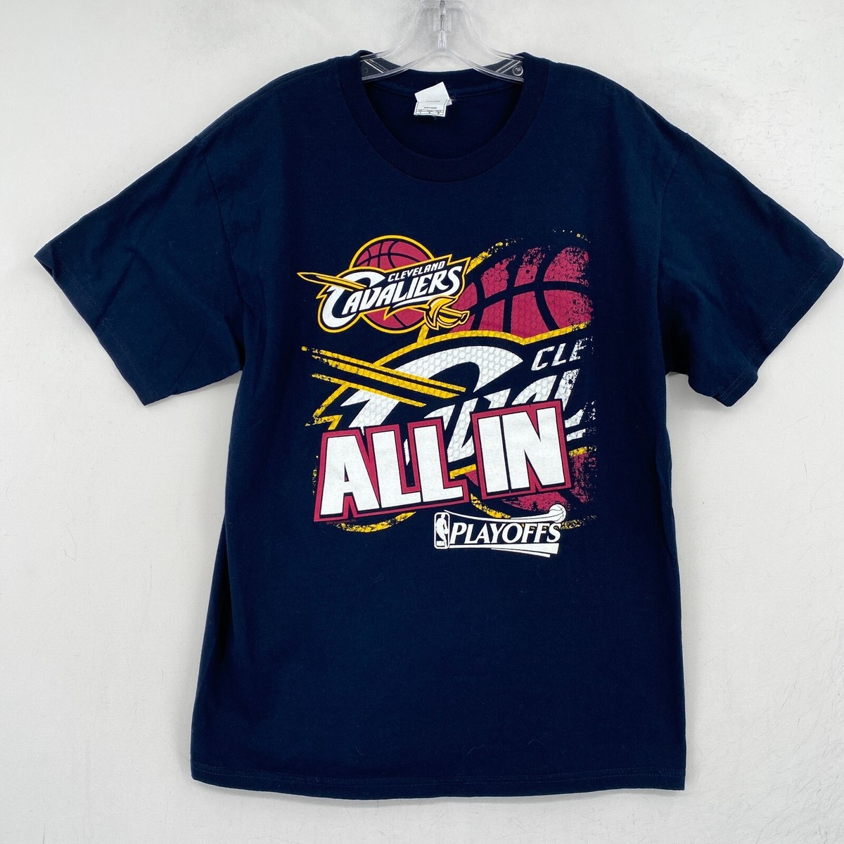 Cleveland Cavaliers T Shirt Adult Large Blue Short Sleeve NBA Play Offs VF  Image