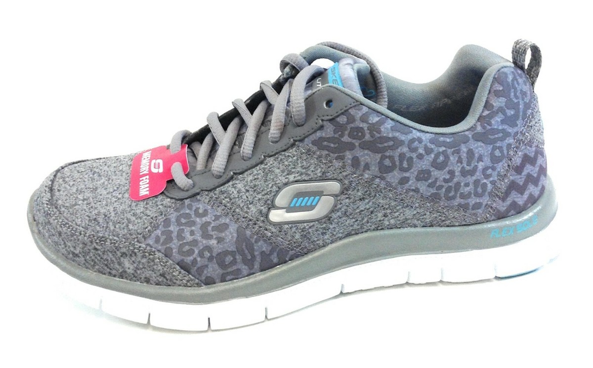 Womens Skechers 12075 CHAR Flex Appeal Tribeca Charcoal Grey