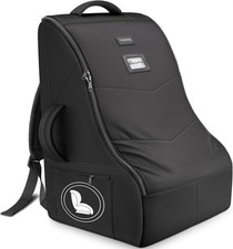 Car Seat Travel Bag for Airplane Heavy Duty Car Seat Backpack Bag Black NEW