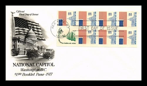 DR JIM STAMPS US COVER FLAG OVER CAPITOL $1 BOOKLET FIRST DAY ISSUE ARTCRAFT