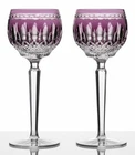 1 or 2 Vintage Waterford Crystal Clarendon Amethyst Wine Hock Goblet