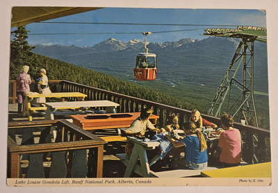 Vintage Unused Postcard Lake Louise Gondola Lift Alberta Canada 6x4 F6