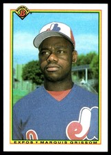 Marquis Grissom 1990 Bowman #115 Expos MLB READ FREE SHIPPING AutographDen