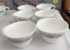 Vintage Corelle Woodland Brown Hook Handle Coffee/Tea Cups - Set of 6